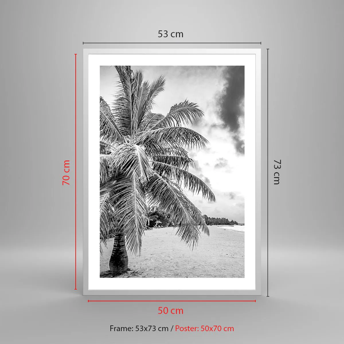 Affisch i vit ram - När du längtar efter ensamheten... - 50x70 cm