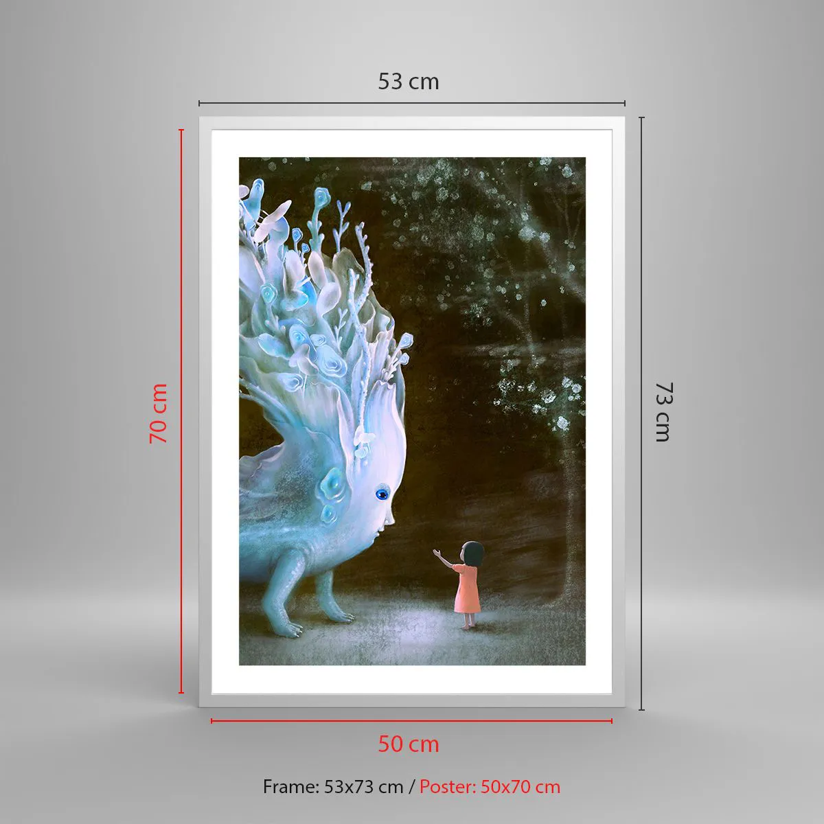 Plakat w białej ramie - Fantastyczne spotkanie - 50x70 cm