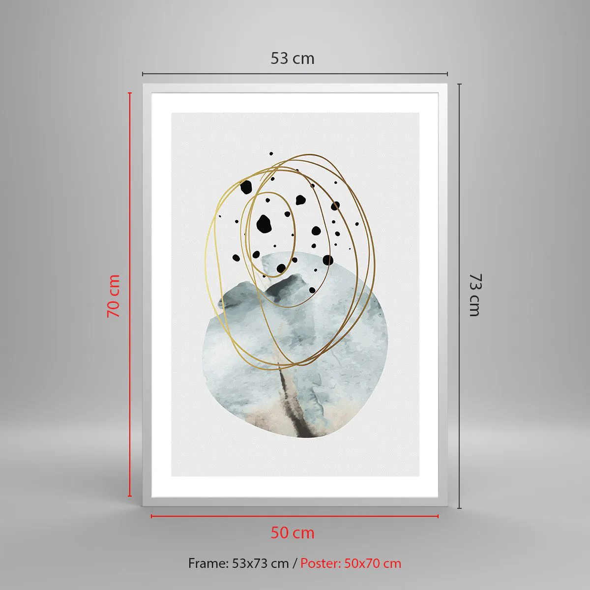 Poster in een witte lijst - Omarmd door de ruimte - 50x70 cm