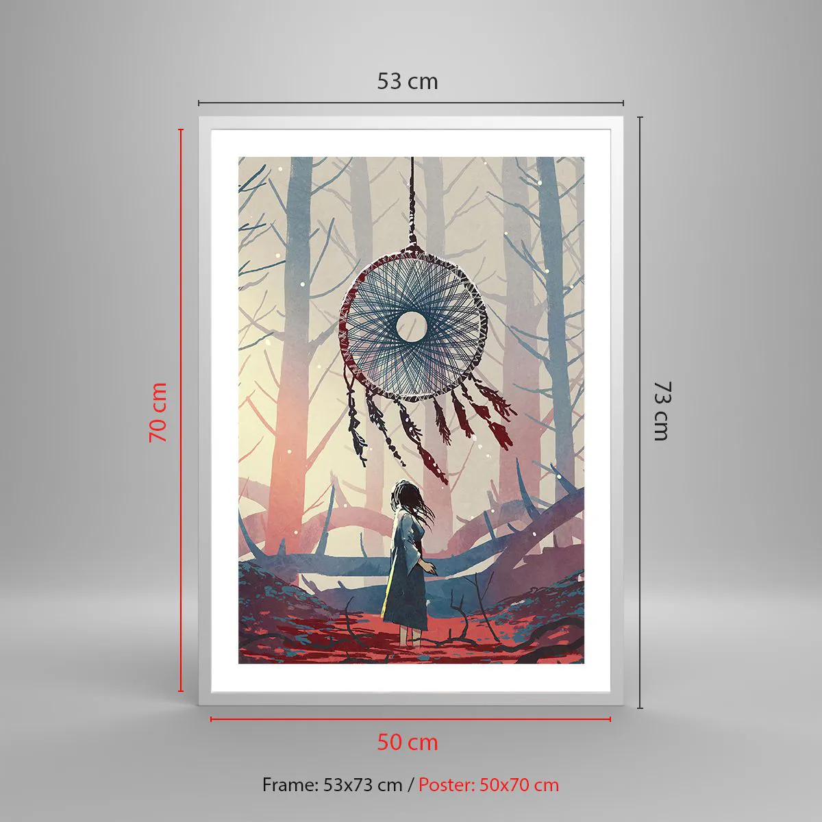 Poster in einem weißen Rahmen - Geheimes Glücksritual - 50x70 cm