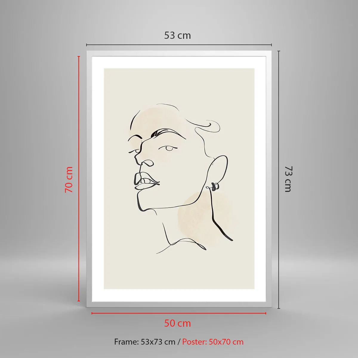 Poszter fekete keretben - Büszke tekintet - 50x70 cm