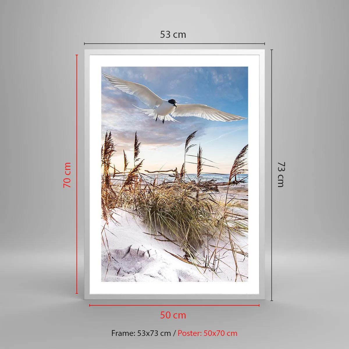 Poszter fekete keretben - A tengeri szél - 50x70 cm