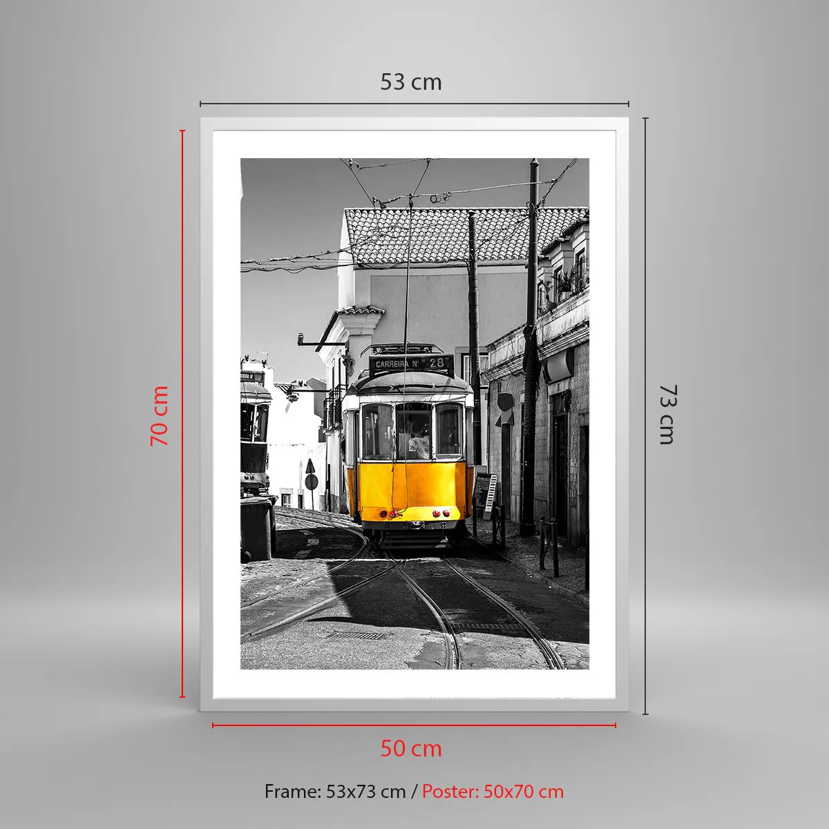 Poszter fekete keretben - Lisszabon szelleme - 50x70 cm