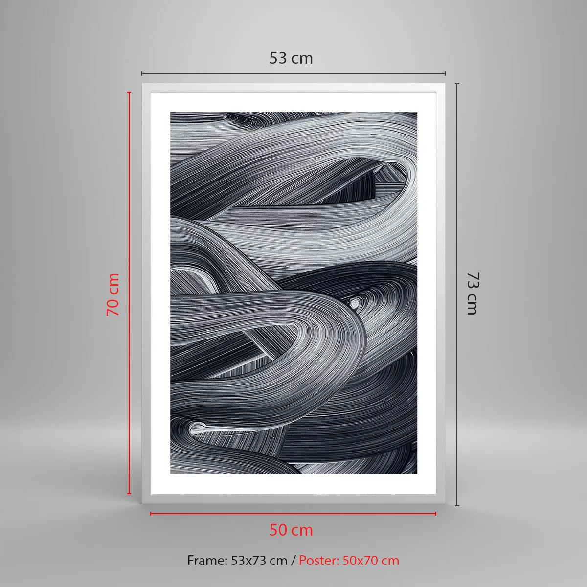Poster in white frmae - Fluidity of Reality - 50x70 cm