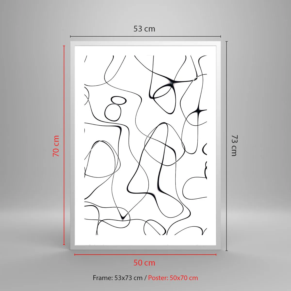 Poster in white frmae - Life Paths, Trails of Fortune - 50x70 cm