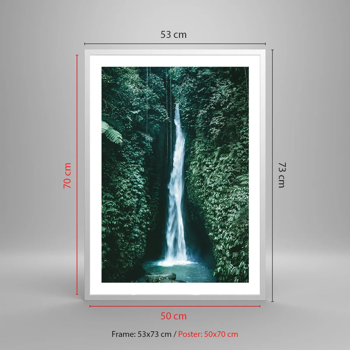 Plakat i hvid ramme - Tropisk spa - 50x70 cm