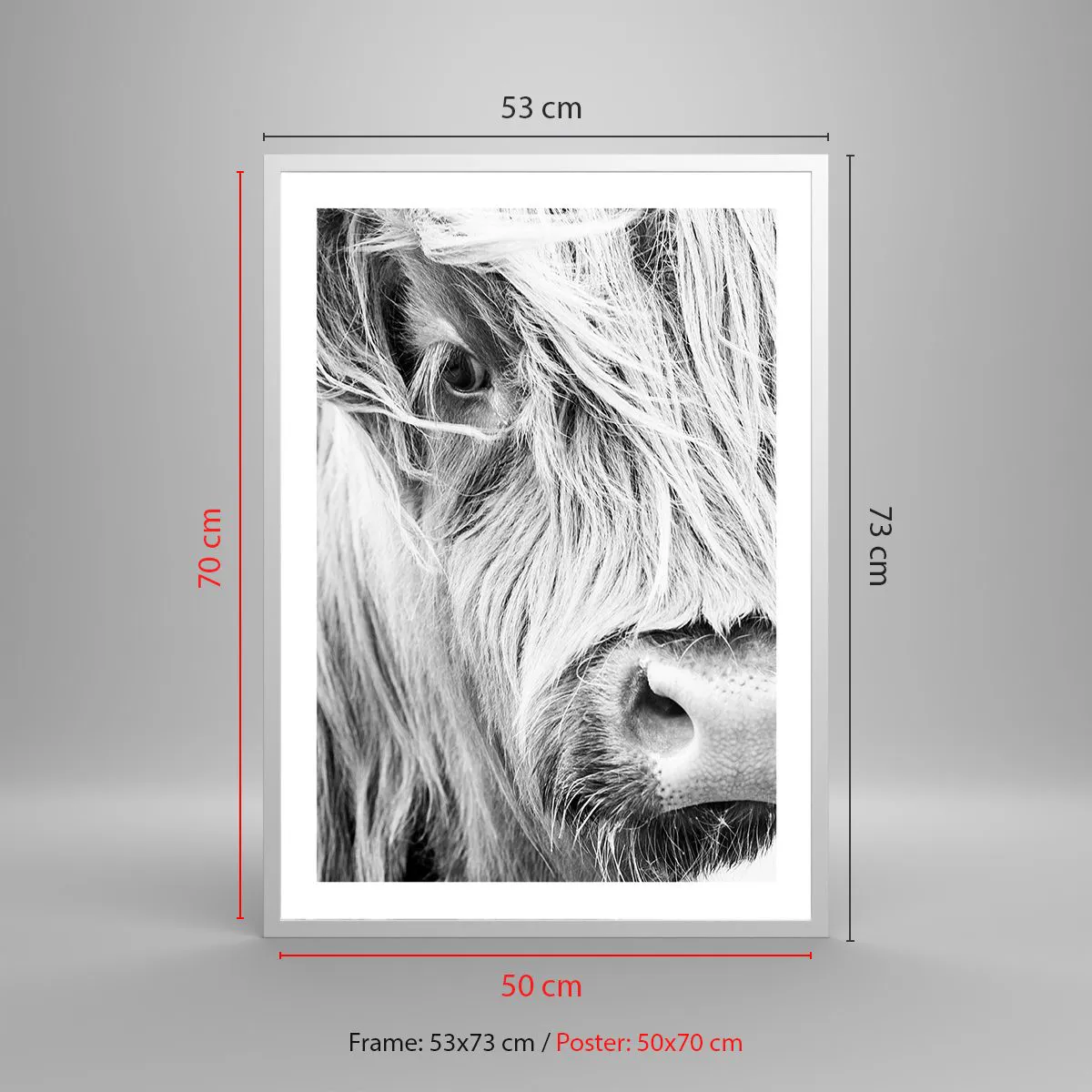 Affiche dans un cadre blanc - Poster - Sauvagerie écossaise - 50x70 cm