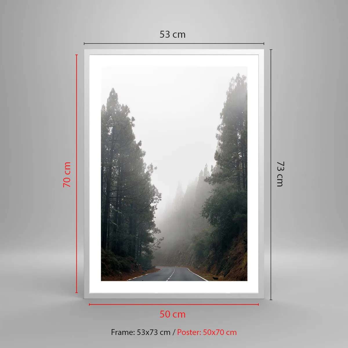 Pôster em moldura branca - O conto da floresta mágica - 50x70 cm