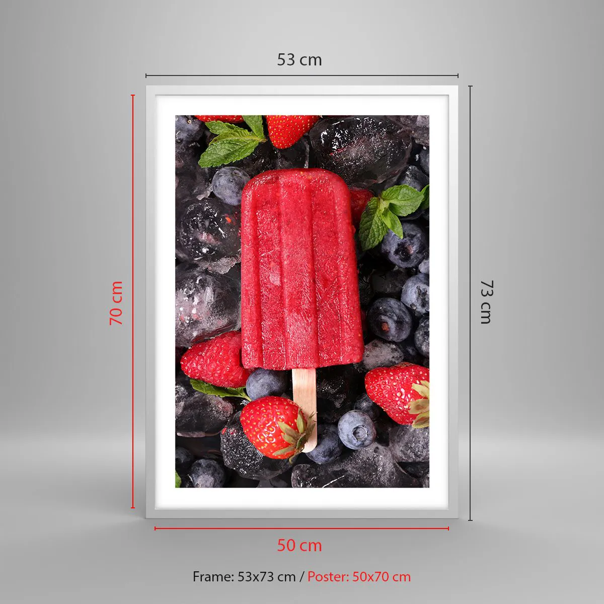 Poszter fekete keretben - A forró nyár íze - 50x70 cm