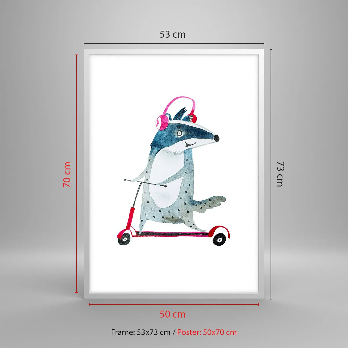 Poszter fekete keretben - Borzas örömök - 50x70 cm