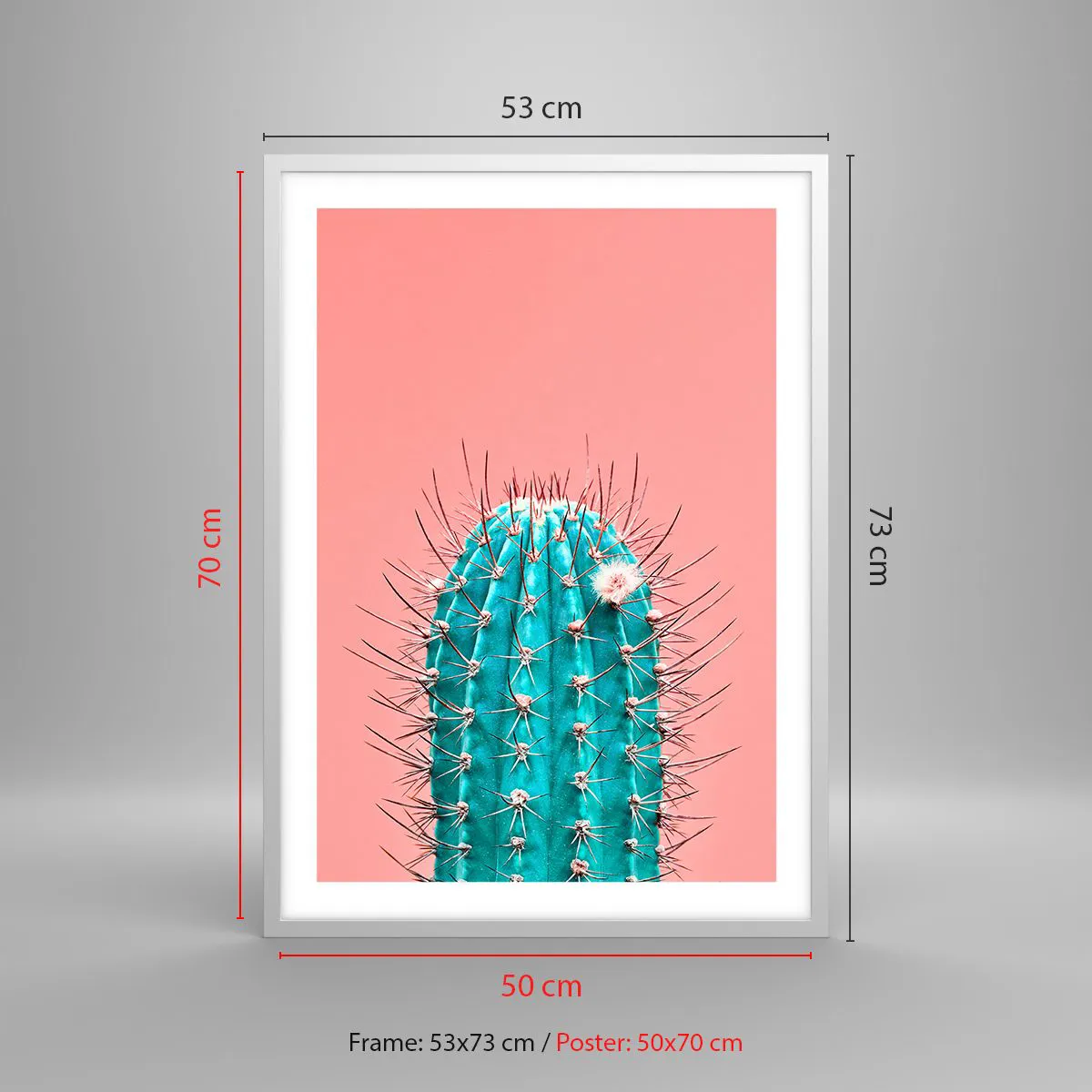 Plakát v bílém rámu - Jen koukej - 50x70 cm