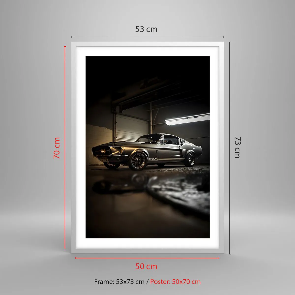 Affiche dans un cadre blanc - Poster - Retour dans le passé - 50x70 cm