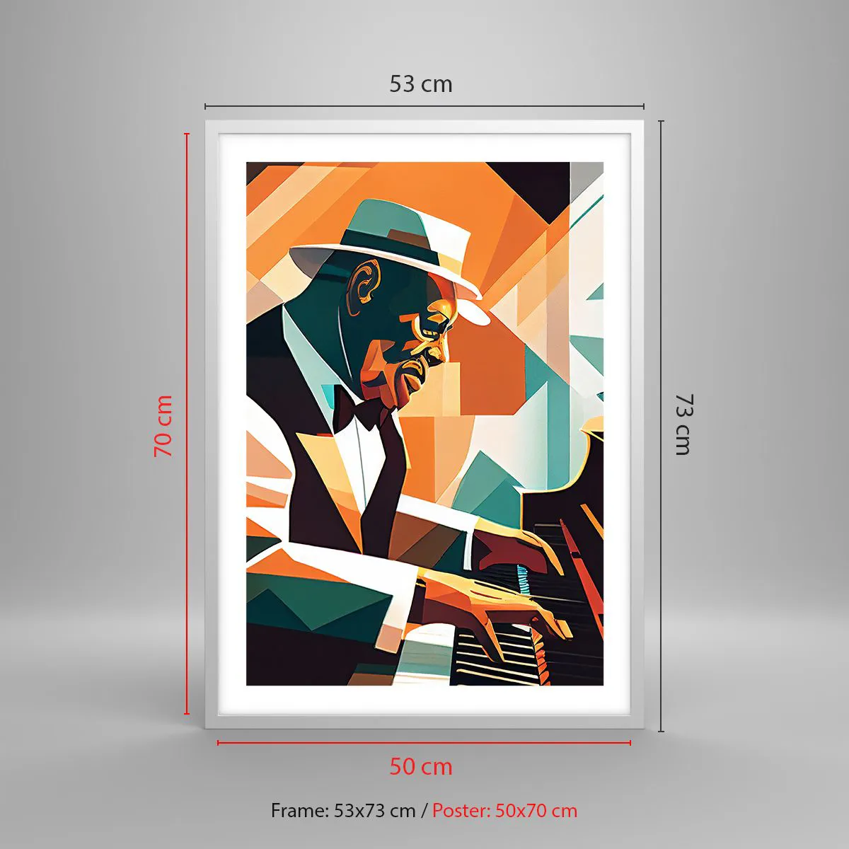Poster in cornice bianca - Tutto il jazz - 50x70 cm