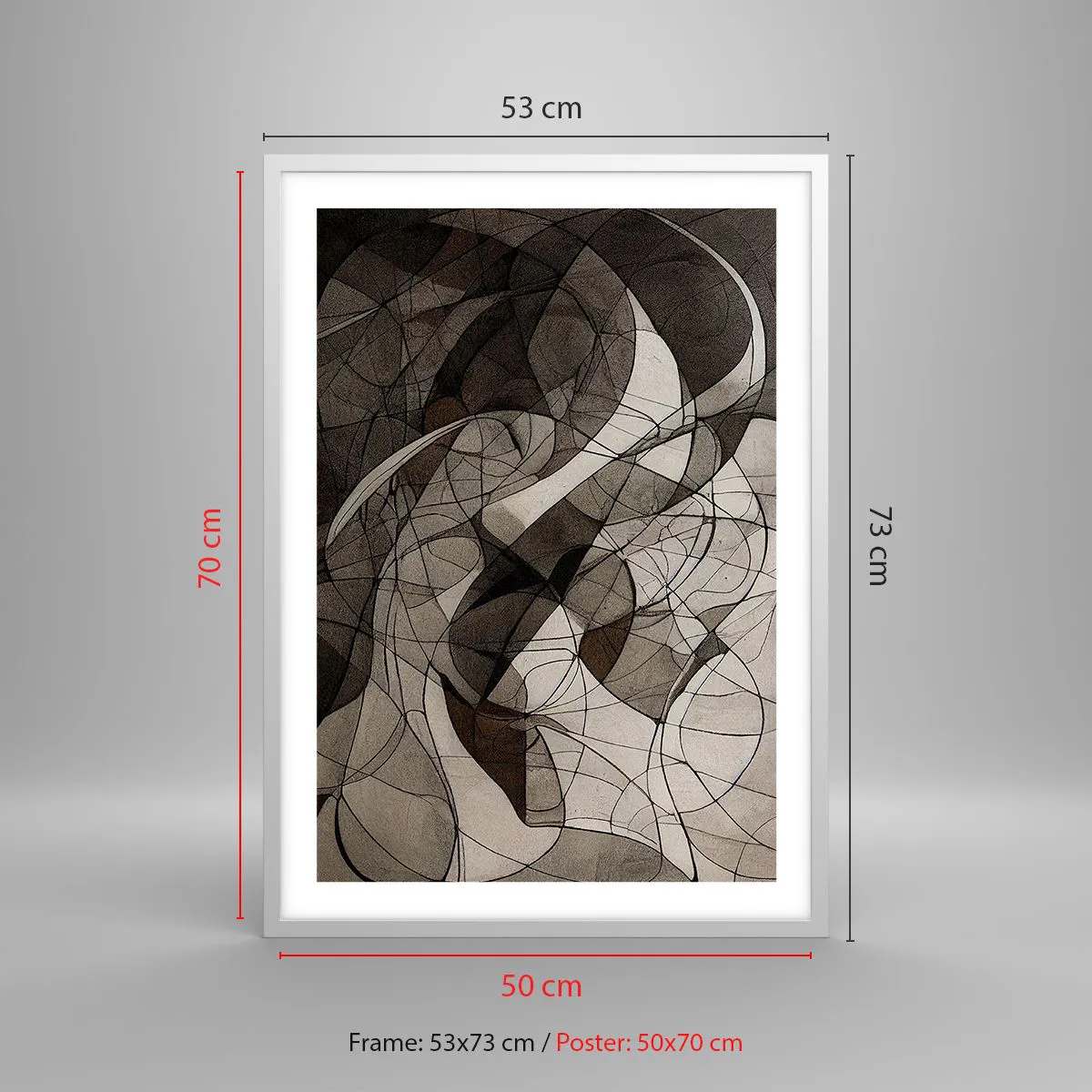 Plagát v bielom ráme - Obeh farieb Zeme - 50x70 cm