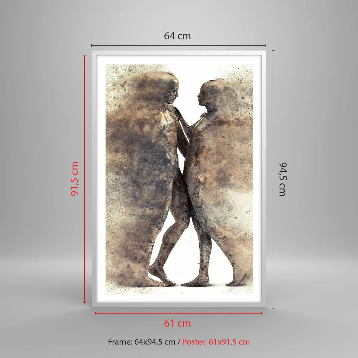 Plakat w białej ramie - Z prochu powstali, by kochać - 61x91 cm