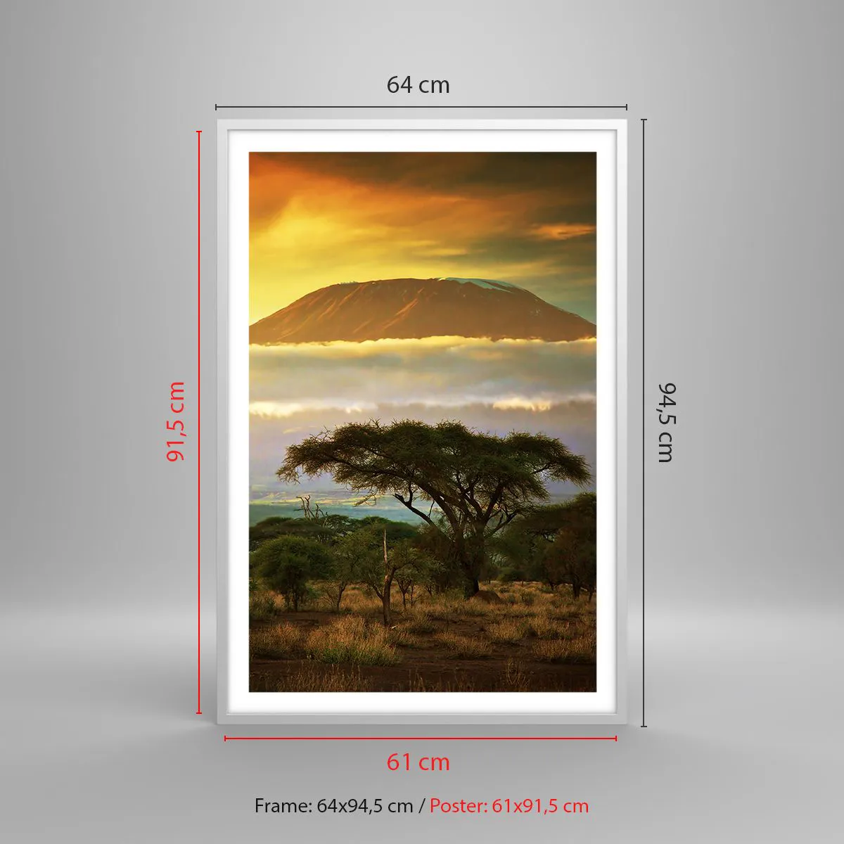 Poster în ramă albă - Visul unui călător - 61x91 cm