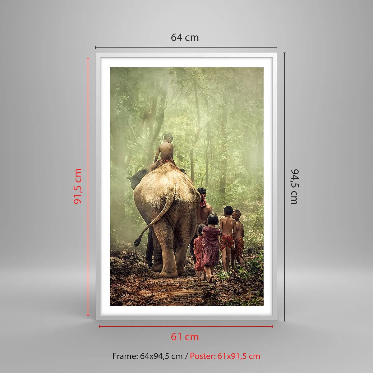 Poster in een witte lijst - Nieuw Jungle Boek - 61x91 cm