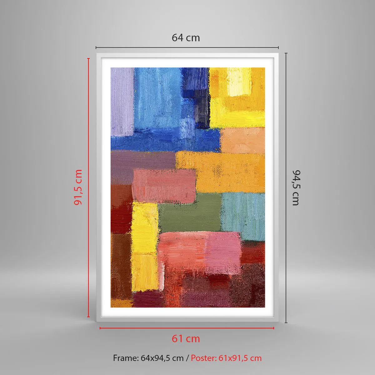 Poszter fekete keretben - Mindegyik más, mindegyik színes - 61x91 cm