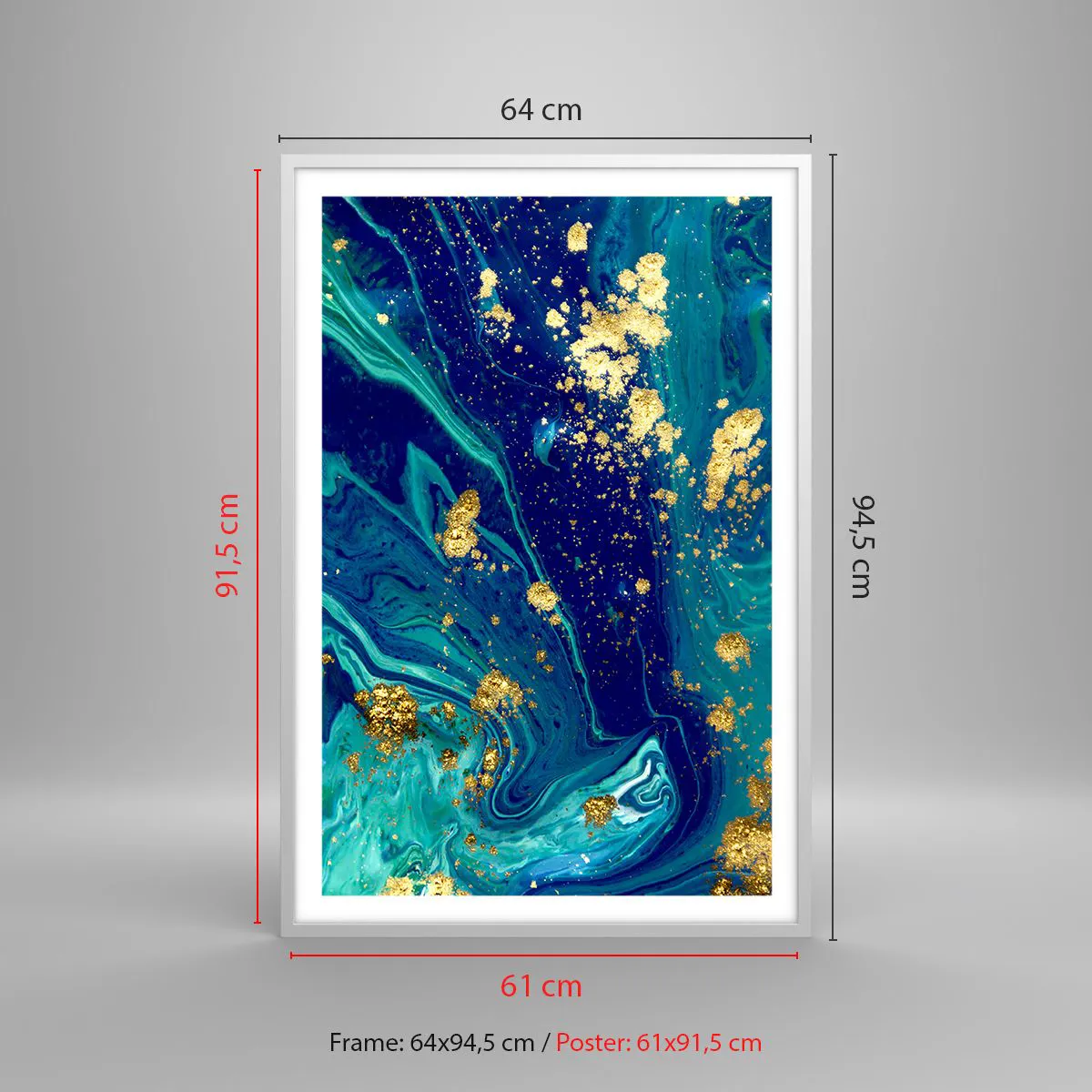 Plakát v bílém rámu - Plátky slunce - 61x91 cm