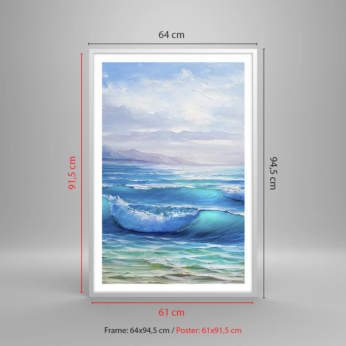 Affiche dans un cadre blanc - Poster - Il apporte un soulagement - 61x91 cm