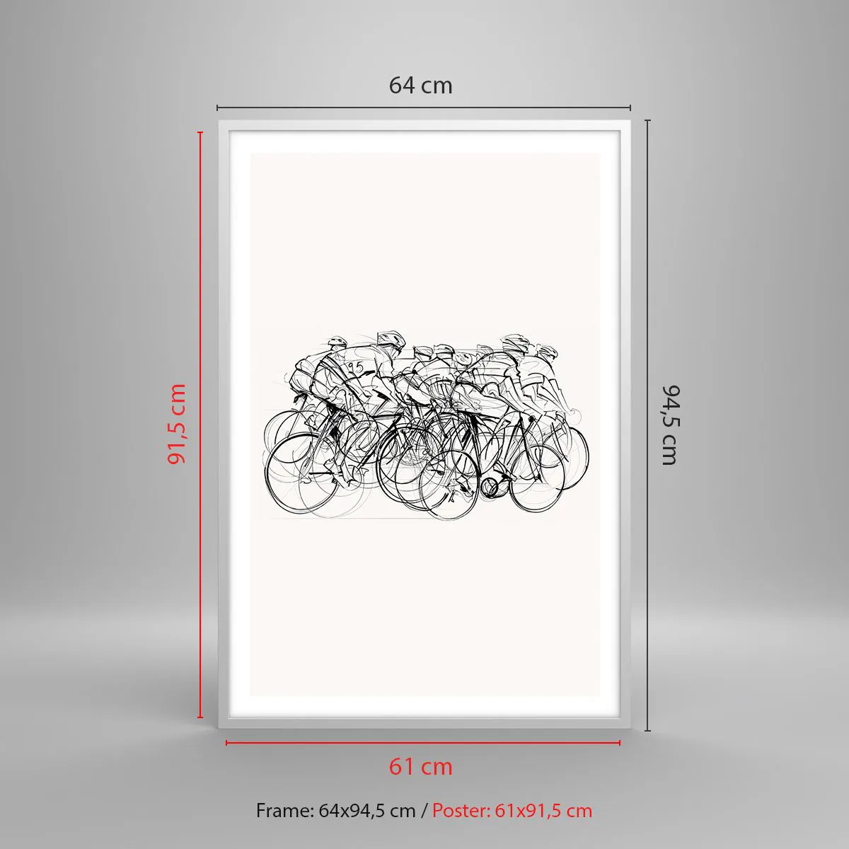 Plakat w białej ramie - Wespół w zespół - 61x91 cm