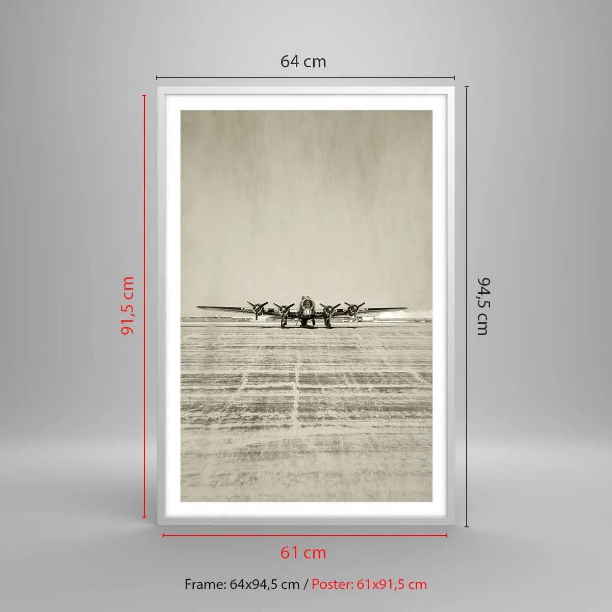 Poster in een witte lijst - Zoals altijd klaar - 61x91 cm