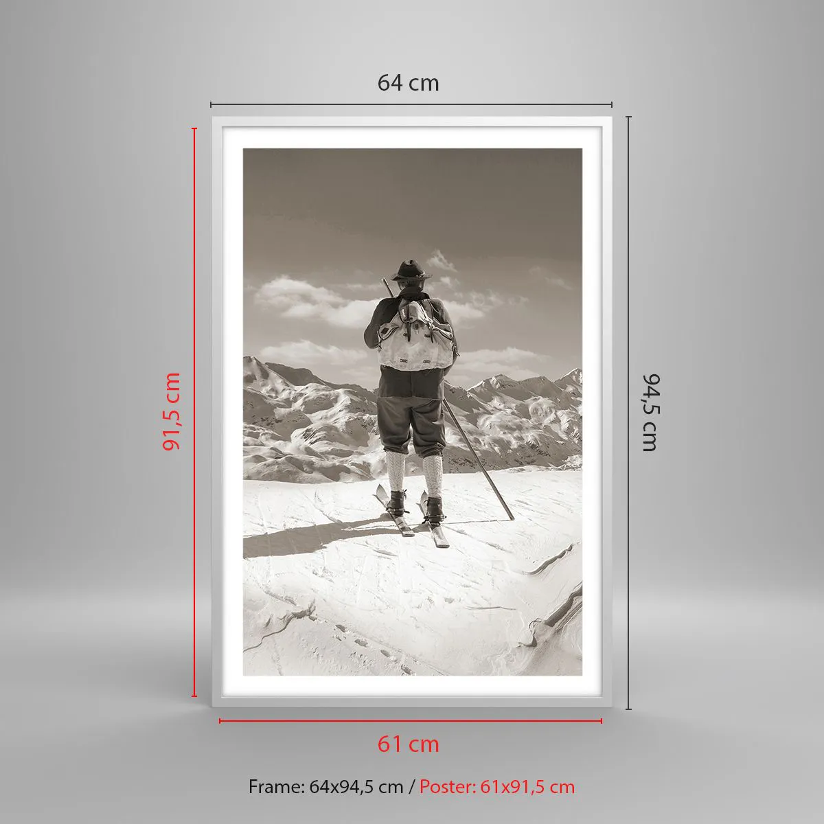 Affiche dans un cadre blanc - Poster - Toutes les mêmes ces montagnes - 61x91 cm