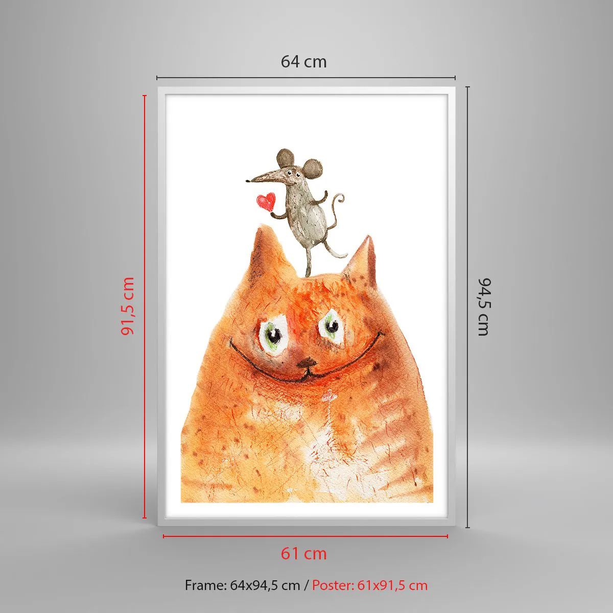 Poster in einem weißen Rahmen - Paradoxien der Liebe - 61x91 cm