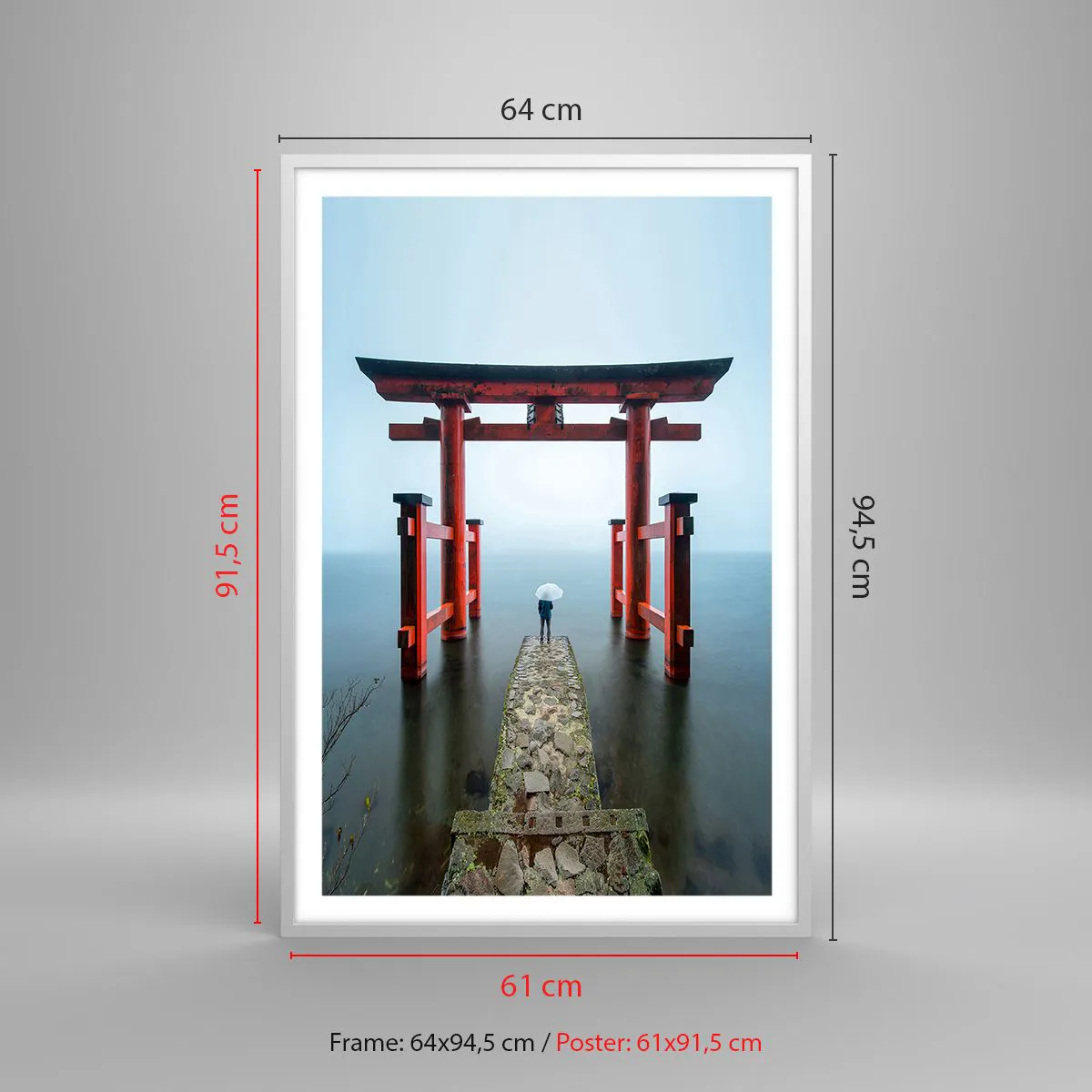Poster in white frmae - Japanese Musings - 61x91 cm