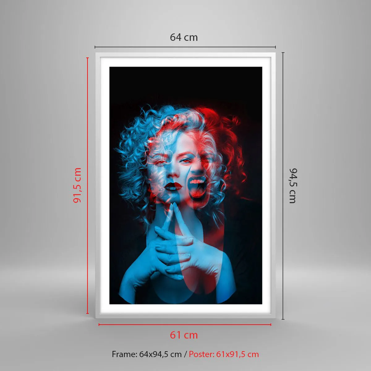 Affiche dans un cadre blanc - Poster - Alter ego - 61x91 cm