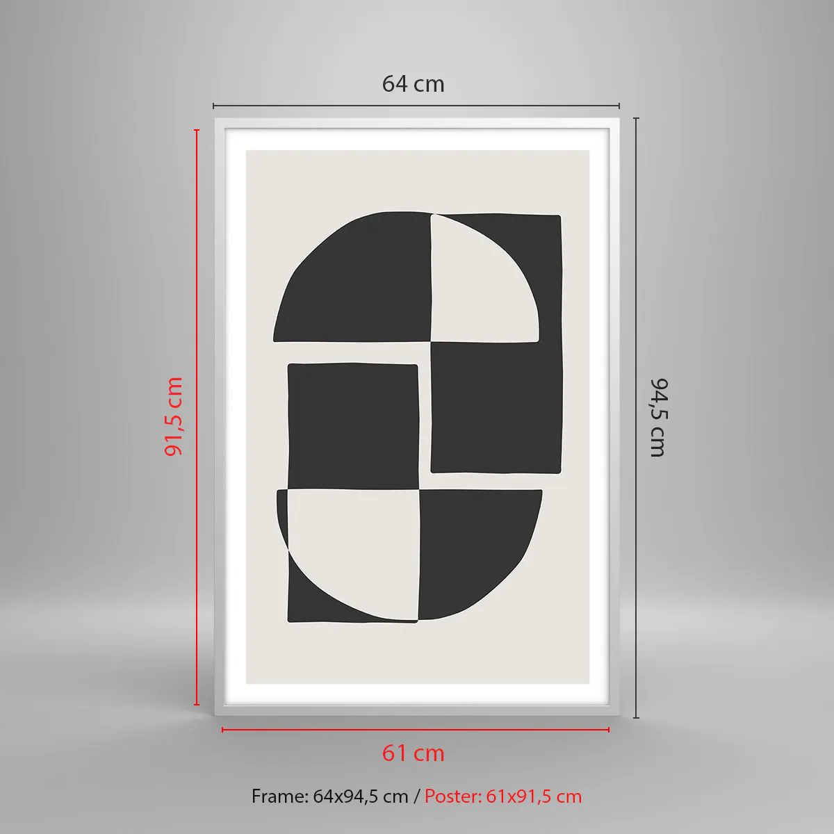 Poster in einem weißen Rahmen - Antithese - Synthese - 61x91 cm