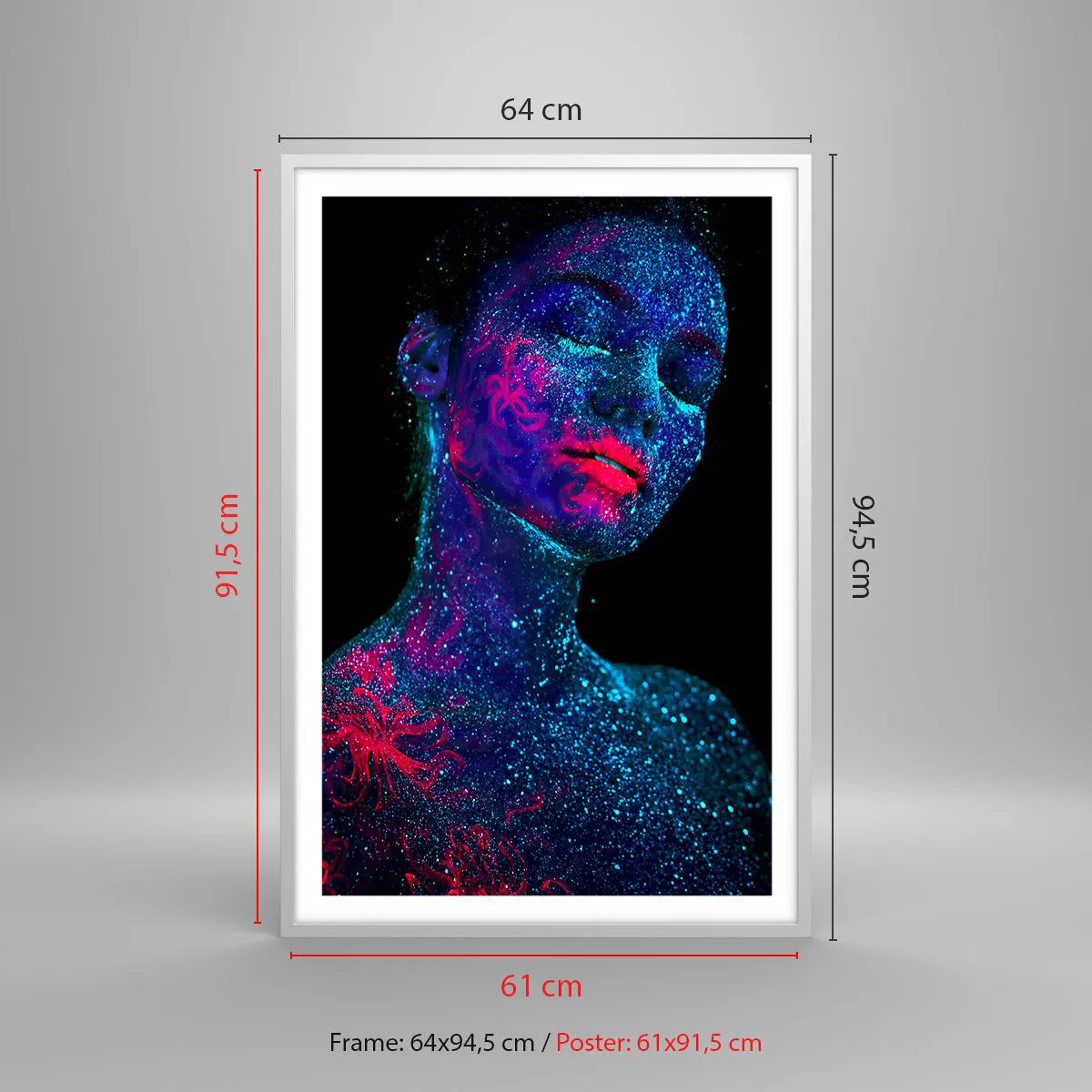 Poster in einem weißen Rahmen - Im Sternenstaub - 61x91 cm