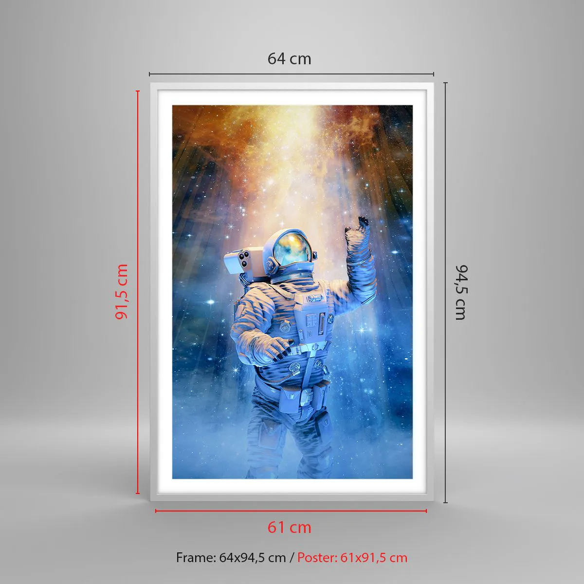 Poster în ramă albă - În cele din urmă am ajuns - 61x91 cm