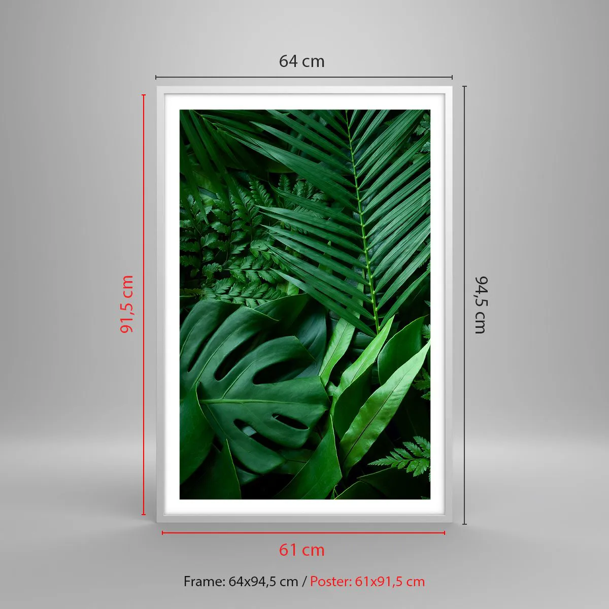 Poszter fekete keretben - Összebújva a zöldben - 61x91 cm