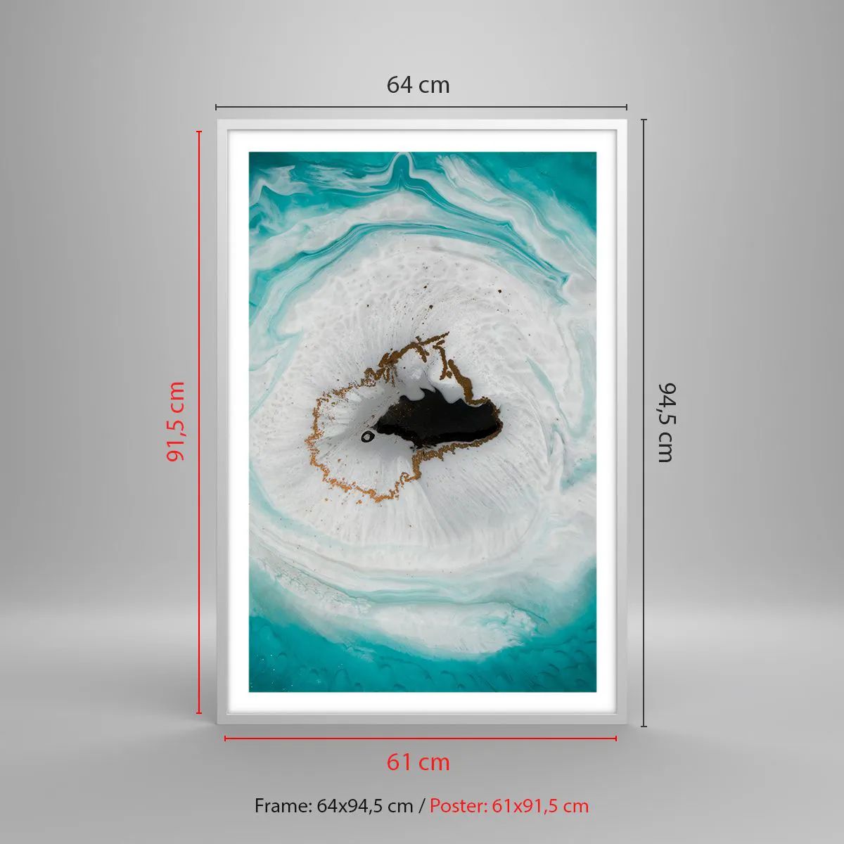 Plagát v bielom ráme - Preniknúť dovnútra - 61x91 cm