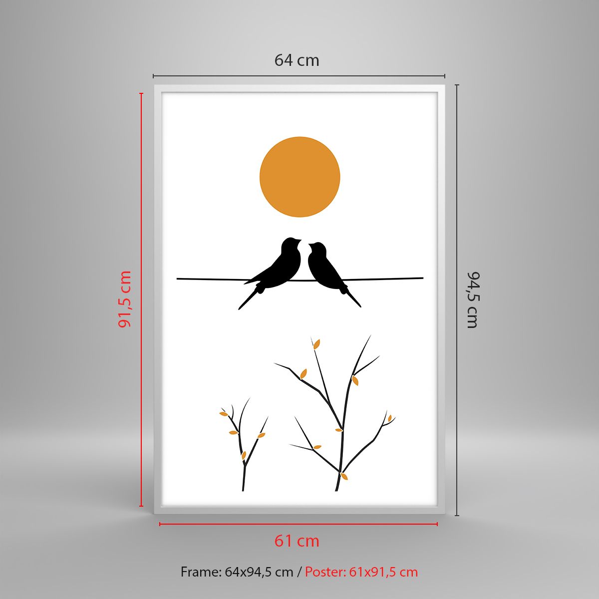 rahmengalerie24 - Cornice a cassetta da 61 x 91,5 cm (formato poster),  colore bianco, adatta per tele su telaio, in pannello di legno di media  densità