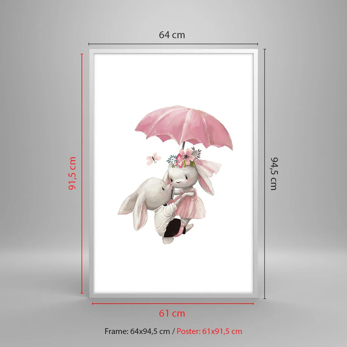 Affiche dans un cadre blanc - Poster - C'est ça l'amour - 61x91 cm