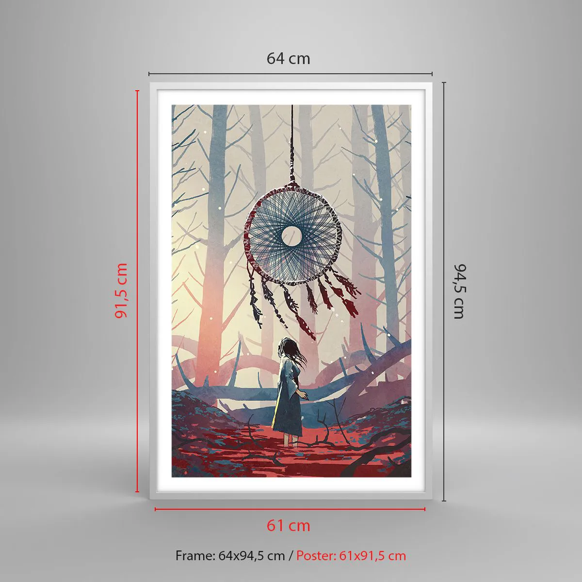 Poster in einem weißen Rahmen - Geheimes Glücksritual - 61x91 cm