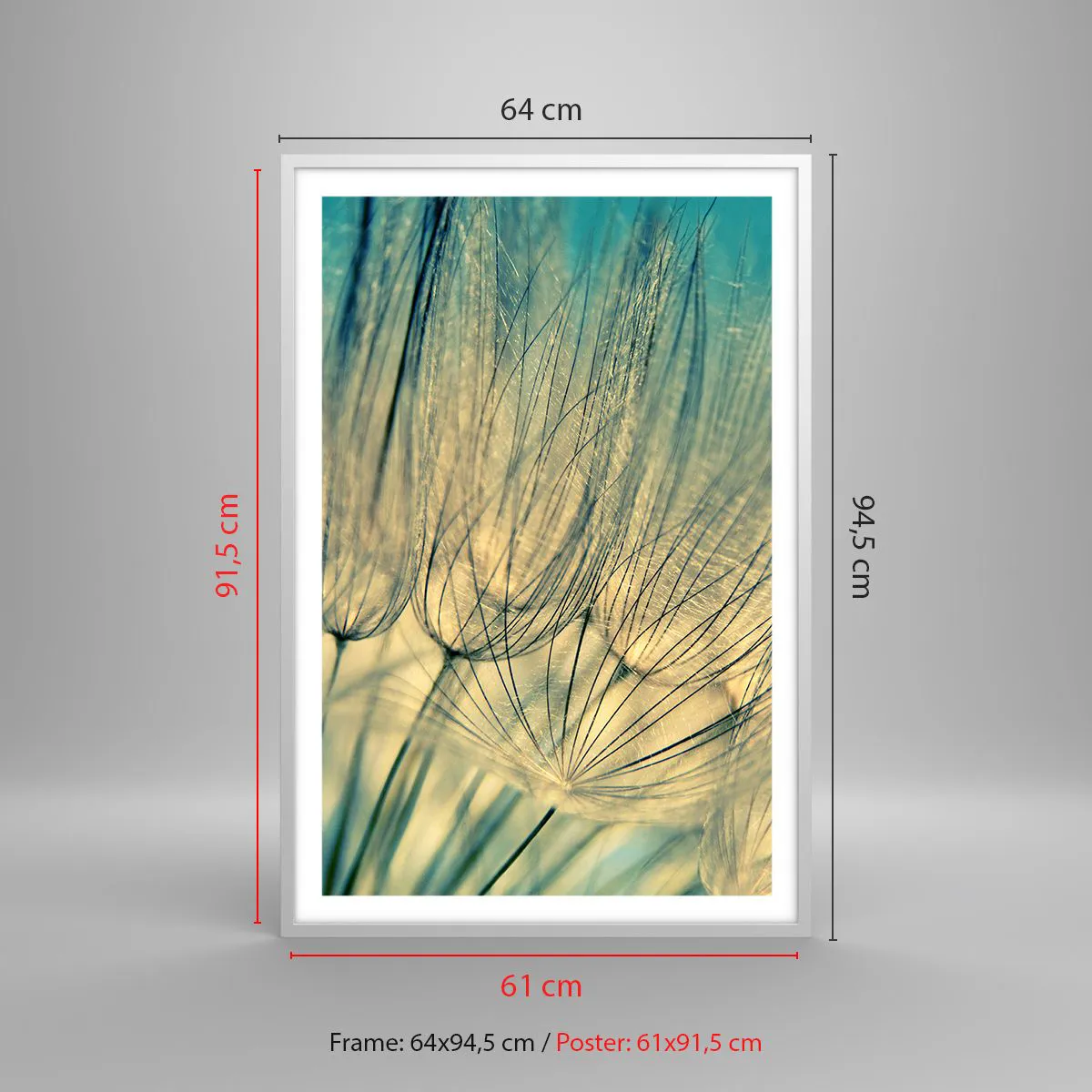 Poster in een witte lijst - In afwachting van de wind - 61x91 cm