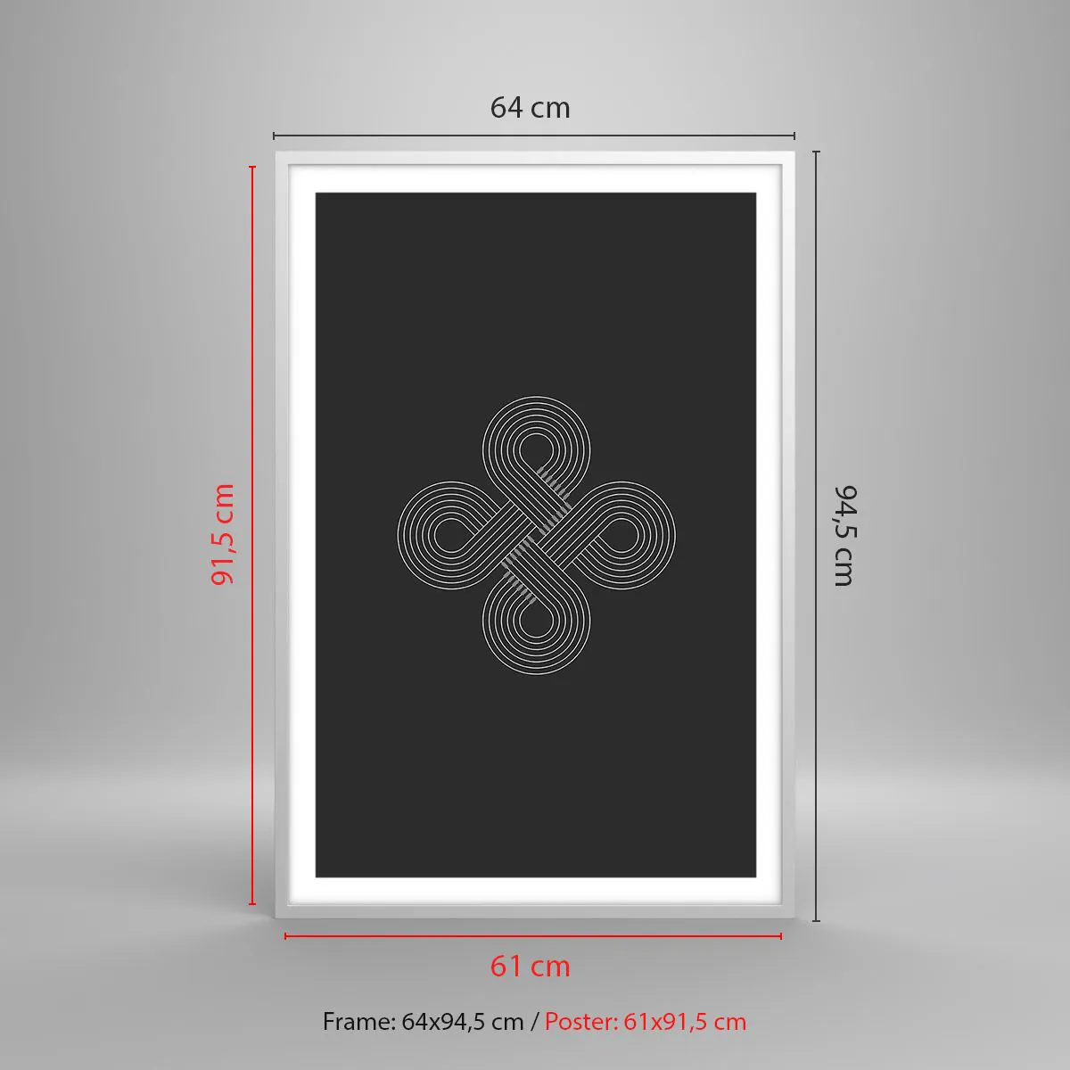Poszter fekete keretben - Kelta szellemben - 61x91 cm