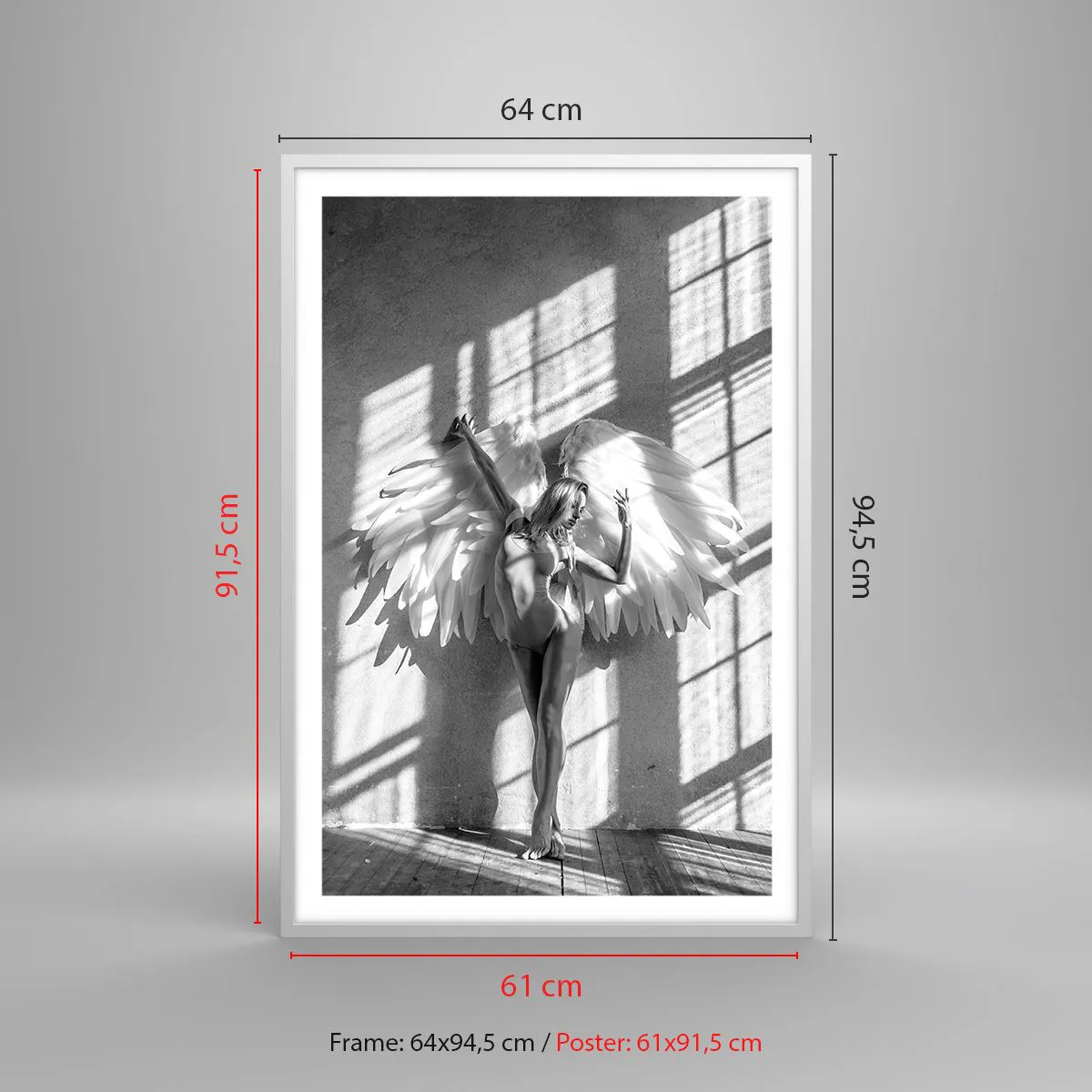 Poster in een witte lijst - Recht uit de hemel - 61x91 cm