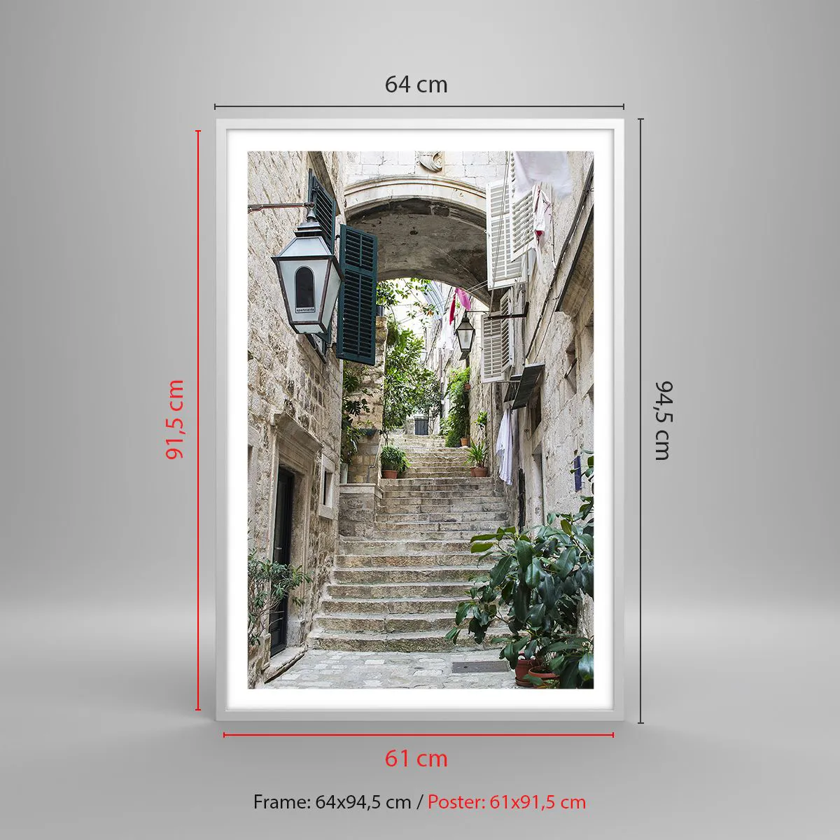 Plakat i hvid ramme - En charmerende baggyde - 61x91 cm