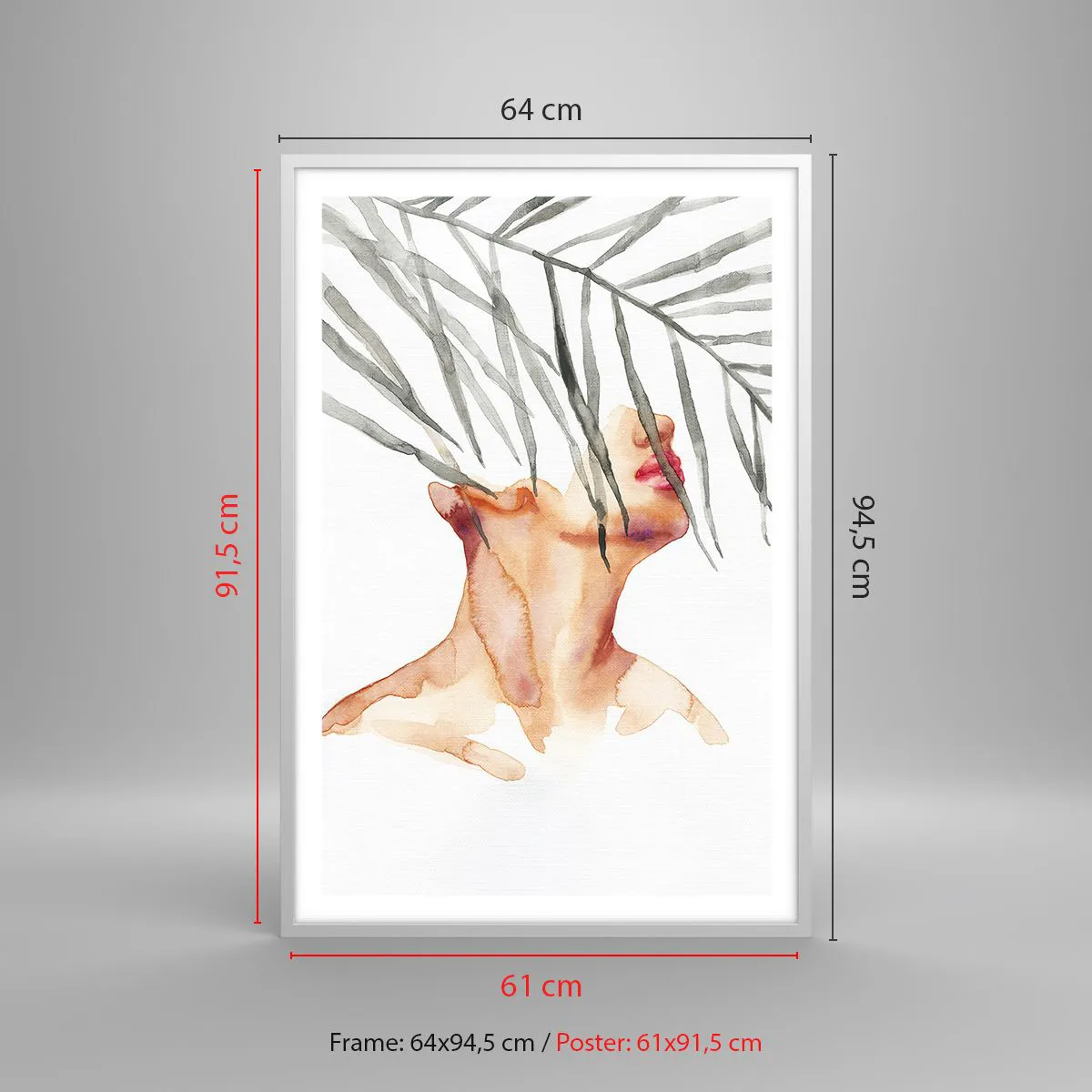 Plagát v bielom ráme - Vnímať tep trópov - 61x91 cm