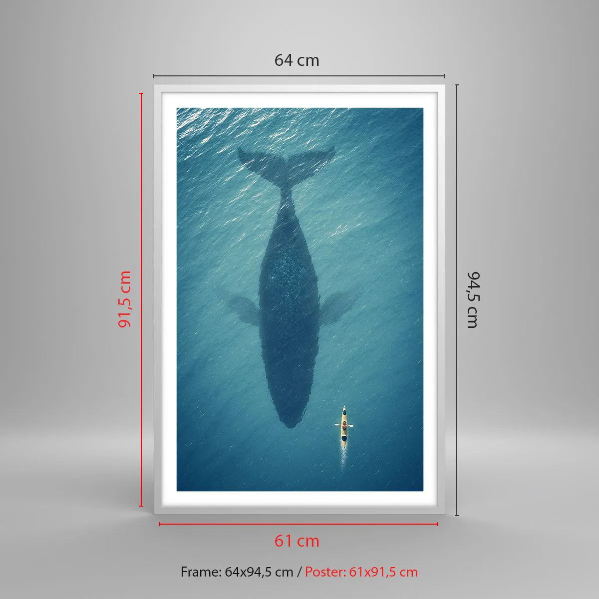 Poster in cornice bianca - Incontro sull'oceano - 61x91 cm