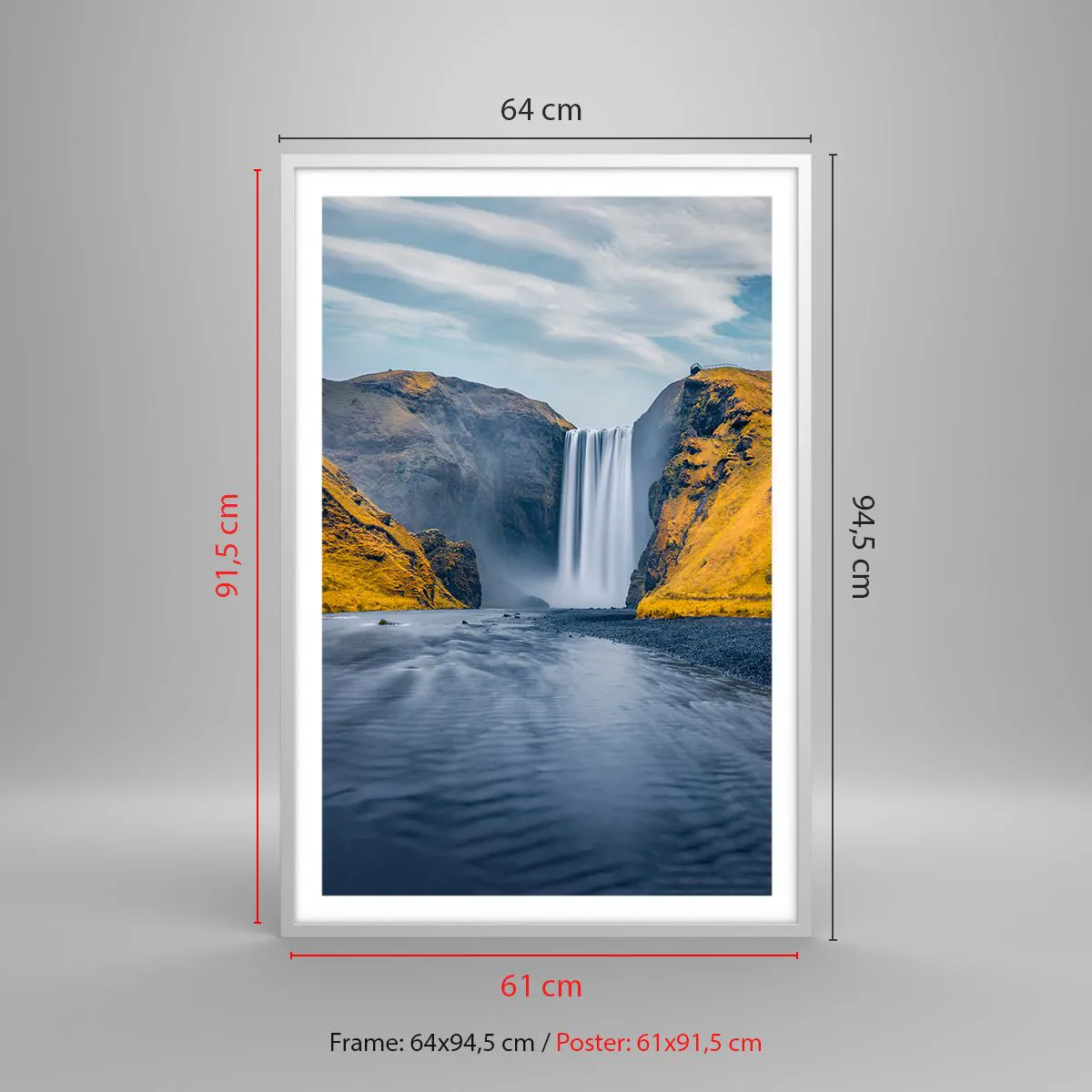 Poster in einem weißen Rahmen - Ewige Dauer, ewige Bewegung - 61x91 cm