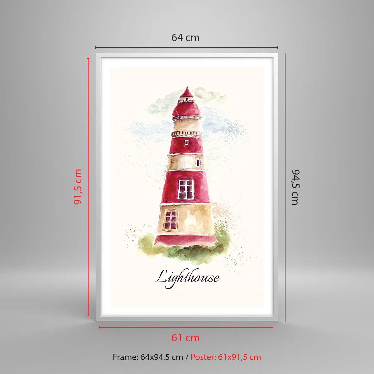 Affiche dans un cadre blanc - Poster - Il y a toujours beau temps autour - 61x91 cm