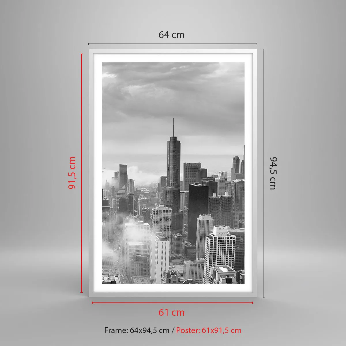 Plagát v bielom ráme - Americká krajina - 61x91 cm