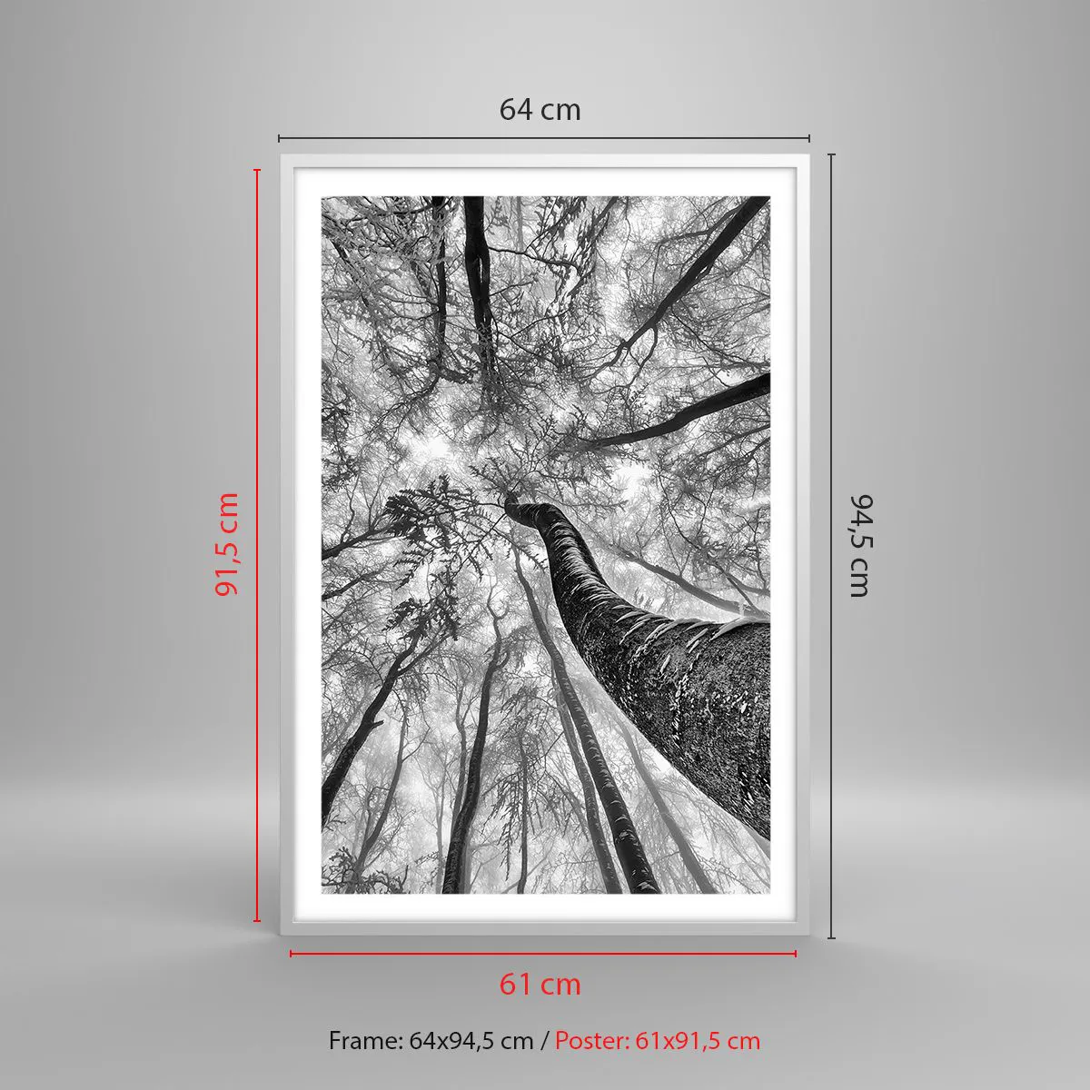 Poszter fekete keretben - Verseny a fény felé - 61x91 cm