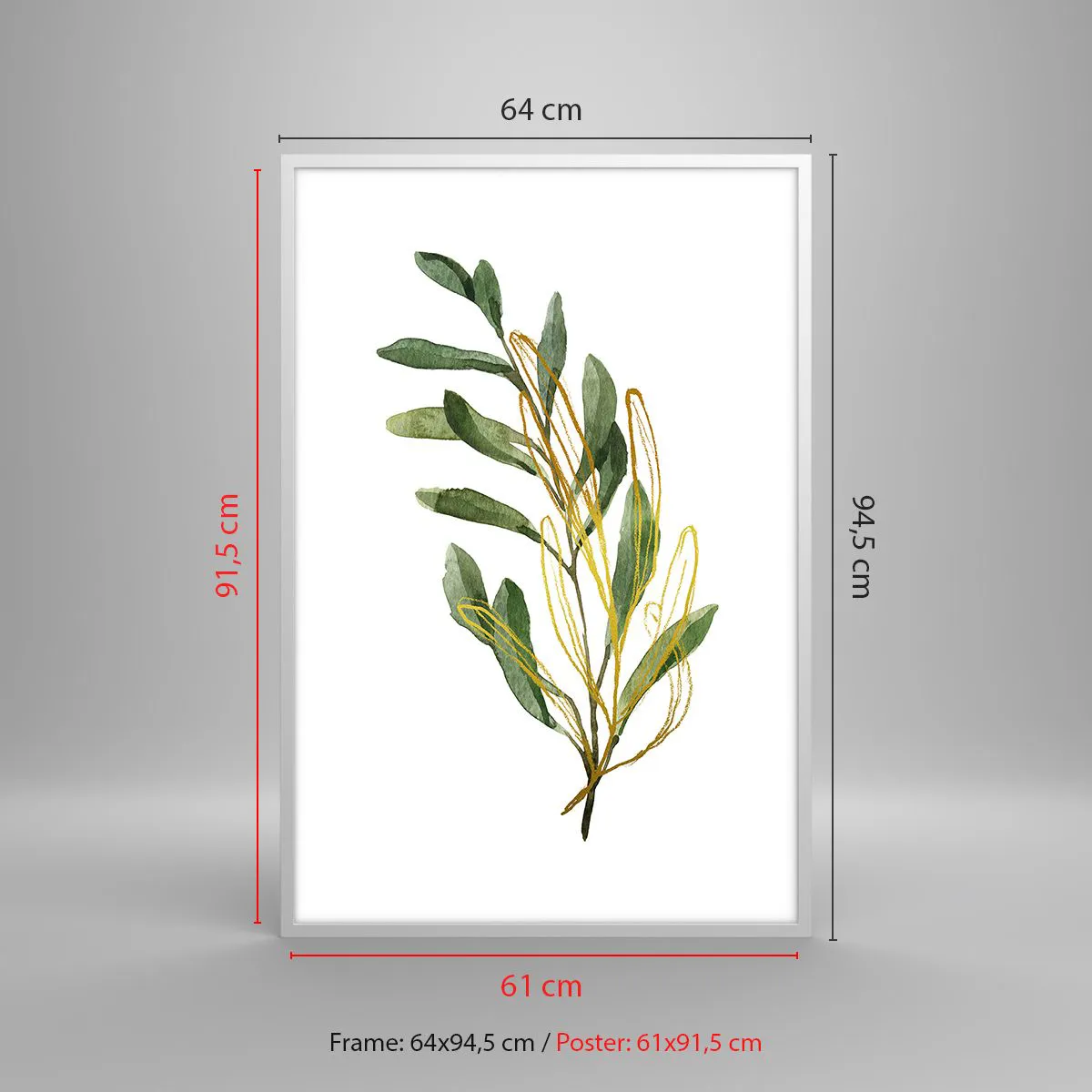 Poster in white frmae - All that Is Good - 61x91 cm