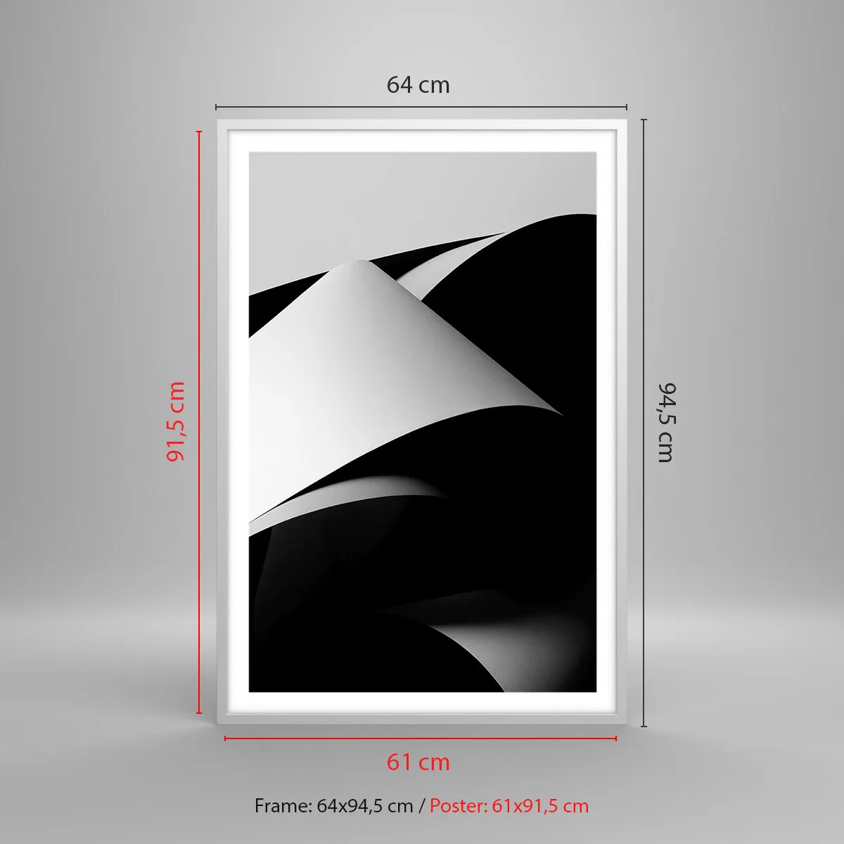 Poszter fekete keretben - Fénysíkok az árnyék mélyéről - 61x91 cm